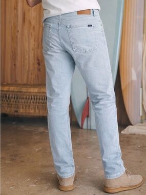 Faherty Light grey Slim-Straight Jeans